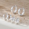 FIMHUT 925 Sterling Silver Thick Small Huggie Hoops Earrings For