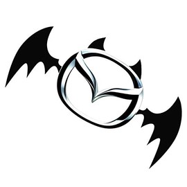 Black Bat Bat Sticker Seal Emblem