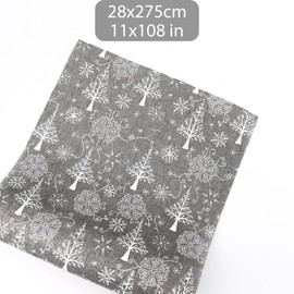 11 x 108 Inches Xmas Table Runners White Christmas Tree Table Runner Christmas Dinner Table Decorations for Seasonal Winter Xmas Kitchen Holiday Party（Grey）