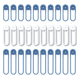 CABLY 30pcs Silicone Cable Tie - Reusable Cable Tie Organizer, Multipurpose Cord Management, Electronics Accessories for Home and Office (Multicolor B)