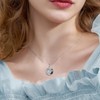 Moon Star Necklaces Gifts for Women, 925 Sterling Silver Crescent