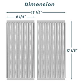 17 1/8''×9 1/4'' Infrared Emitter Plates for Charbroil Tru Infrared 2 Burner Gas Grills 463644220 463642316 463632320 463675016 G362-2100-W1 Grill Emitter for Charbroil Grill Replacement Parts