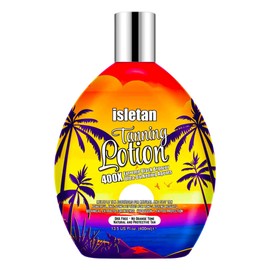 isletan Bronzing Tanning Lotion For Indoor Tanning Beds With Bronzer And Accelerator & DHA Free Formula, Indoor Tanning Bed Lotion For Outdoor Sun, Sunbed Accelerator For Tattoos, 13.5OZ