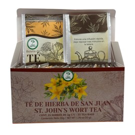 Hierba De San Juan TE (St. John's Wort tea) 25 tea bags, vegan, 100% Natural,