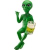 HUZHIBING Amusing and Humorous Alien Statue,Alien with Beer Glass Figurine