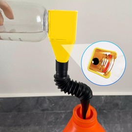 OneNine 5PCS Flexible Draining Tool Snap Funnel, 2023 New Universal Plastic Clasp Funnel, Multi-Function Convenient Large Funnels Wide Mouth for Automotive Oil and Household Uses