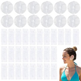 200 fundas desechables para los oídos para la ducha, gorros de ducha elásticos transparentes para los oídos, protectores de orejas para teñir el cabel