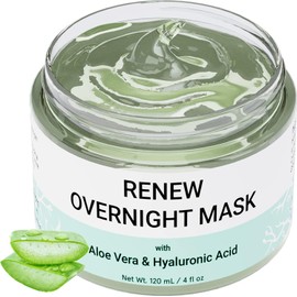 Doppeltree Renew Overnight Sleeping Facial Mask with Aloe Vera & Hyaluronic Acid – Anti-Aging Night Hydrating Face Mask for Skin Repair, Moisture Boost & Radiant Complexion