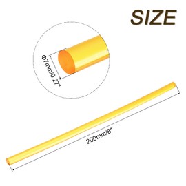 sourcing map Mini Hot Glue Sticks for Glue Gun 7mm x 200mm Transparent Yellow 12pcs