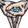 Eye On Heart Hand Sign Patch Embroidered Applique Badge Iron