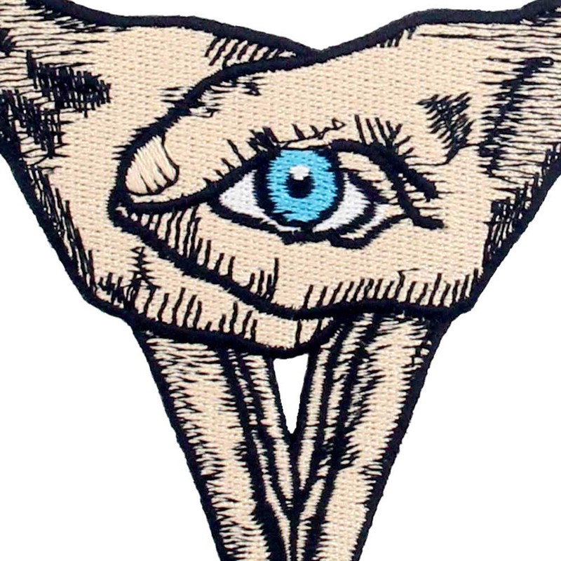 Eye On Heart Hand Sign Patch Embroidered Applique Badge Iron