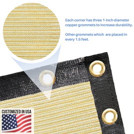 E&K Sunrise 10' x 25' Privacy Fence Screen with Grommets, Outdoor Windscreen Fence Covering Privacy Screen UV Blockage for Backyard Garden Patio (Beige)