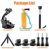 Accessories Kit for Action Camera, Handheld Selfie Stick + Suction