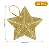 MAGICLULU 30 Pcs Mini Gold Glitter Star Hanging Ornaments Five
