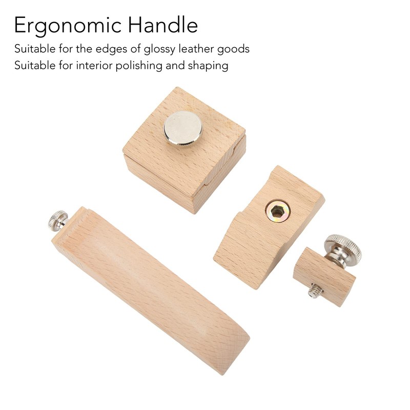 3 Piece Wooden Hand Sanding Block Natural Handmade Hook and