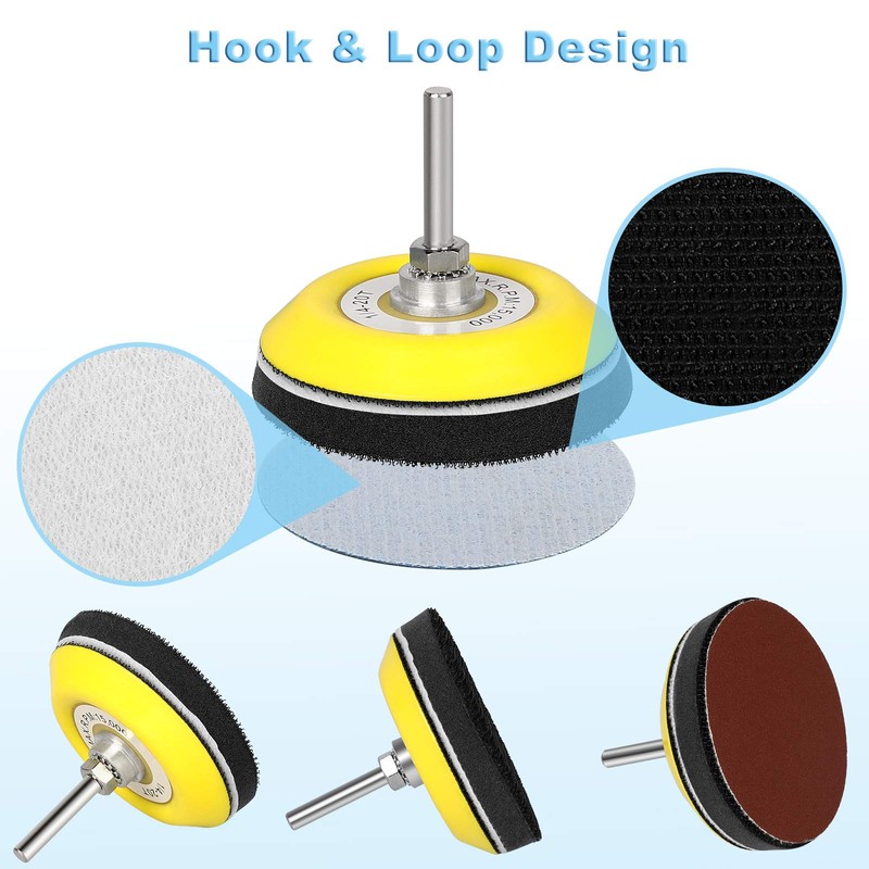 3 Inch 200 Pcs Sanding Discs Pad Kit for Drill