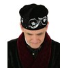 Historical Emporium Men's Deluxe Plush Velvet Embroidered Smoking Cap XL