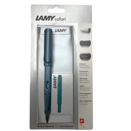 Lamy Safari Fountain Pen Nib PETROL – Size Medium – Special Edition 2017 – In Blister Pack with 5 Cartridges of Petrol T10