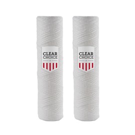 Clear Choice Sediment Filter Cartridge 10in X 2.50in Replacement for Dupont PFC4002 WFPFC4002, Liqatec SWF-25-1001, Pentek 155186-43 CW-F, 2-Pk