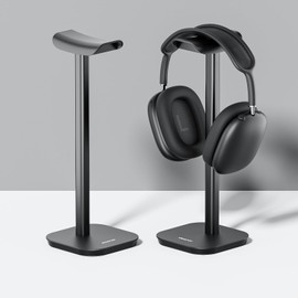 doenci Headset Holder, Headphone Stand for All Over Ear Bluetooth Headphones, Universal Headphone Holder with Weighted Base + Aluminium Tube, Gaming Headset Stand Holder Desk Accessories