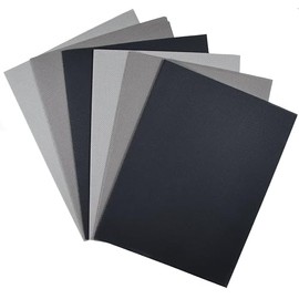 KCS 6 piezas de tela de punto de cruz de algodón aida de 12 x 18 pulgadas (30 x 45 cm) de 14CT (Gris medio+Gris oscuro+Negro)