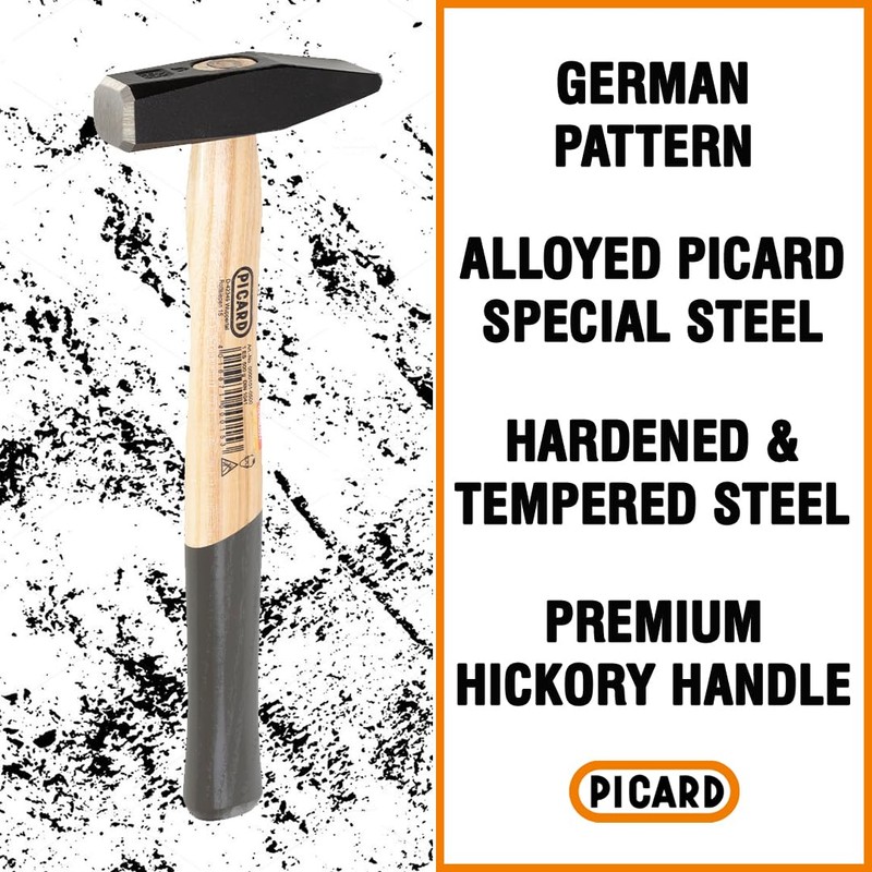 Picard 0000102-0500 500 g German Pattern Hand/Riveting Hammer - Brown/Black
