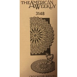The American Weekly #3148 AW Vintage Pineapple DOILY MAIL ORDER Pattern To Crochet (Reproduction)