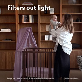 Stokke Sleepi Canopy V3, Lavender - Create a Cozy, Calm Environment for Baby - Easy to Assemble - Lightweight Fabric - Compatible with Sleepi Mini & Bed