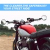 MICTUNING Universal Motorcycle Mirrors -3 Inch Round Folding Bar End