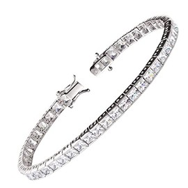 Franki Baker Simulated Diamond CZ & Sterling Silver Tennis Bracelet. Length:19cm