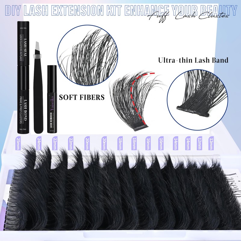Mega Lash Clusters Kit 300D Thick 12-25mm Volume Cluster Eyelash