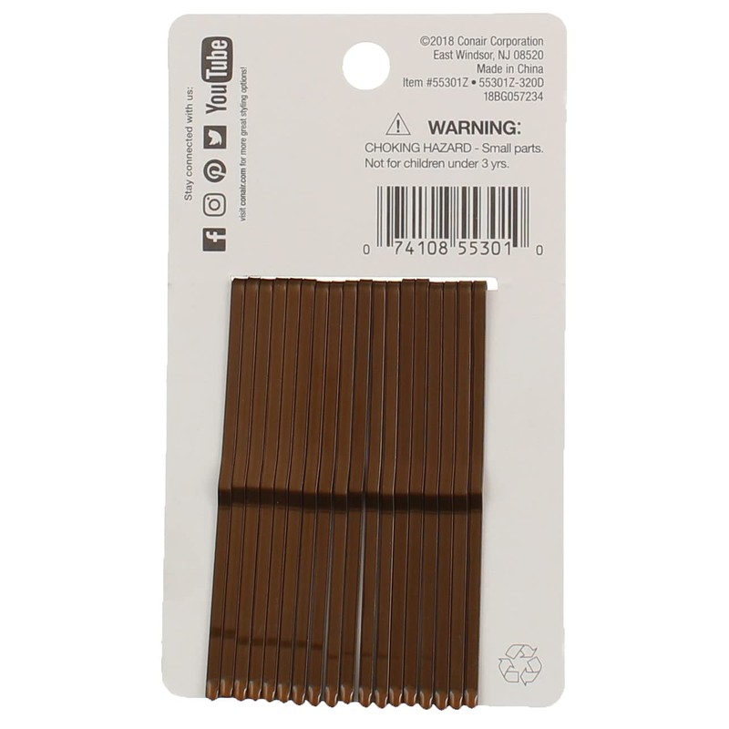 Conair Brown Roller Pins, 6.1 Oz
