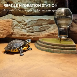 Navaris Corner Reptile Water Bowl, 400ml - Lizard & Tortoise Dish Accessories for Enclosure - Water or Food Bowls for Turtle, Lizard, Gecko, Bearded Dragon, Hedgehog, and More