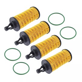 H HENZIKON HIGH-PERFORMANCE 4Pc oil Filter 000311401 for Maserati Ghibli Quattroporte Levante 3.0L