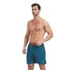 Ougelebo Men's Swimming Trunks with Zip Pocket, Quick-Drying, peacock blue