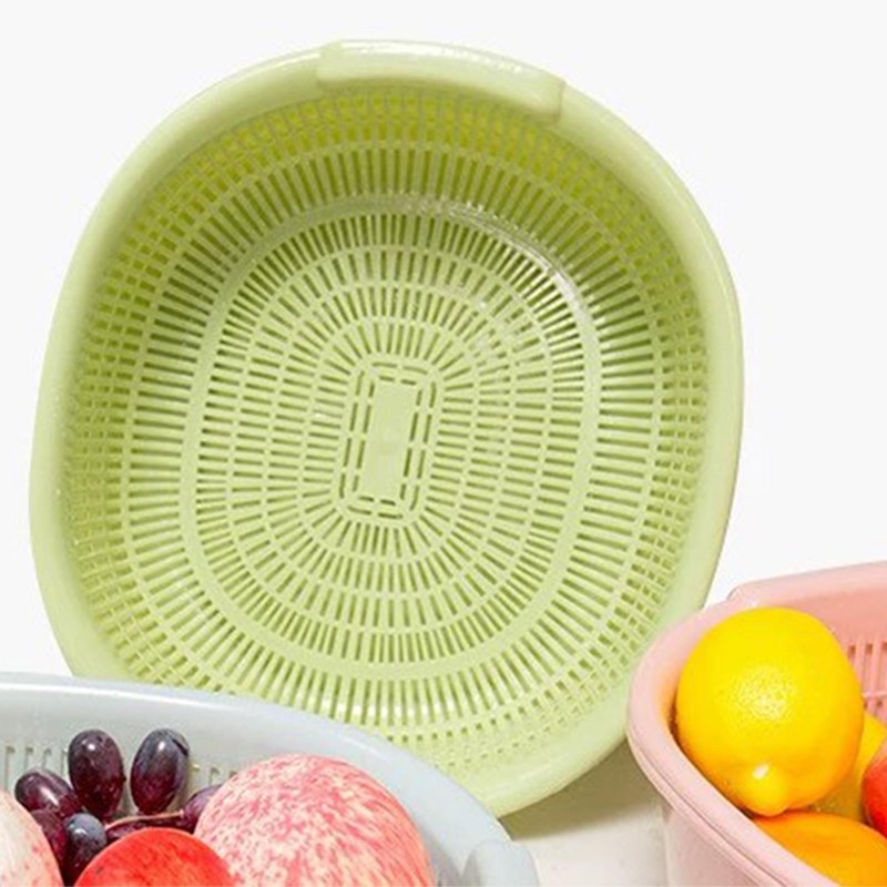 Kitchen Colander Bowl Plastic Large Capacity Multifunctional Portable Fruit Vegetable