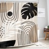 Glawry Boho Black Brown Beige Shower Curtain Extra Long Modern