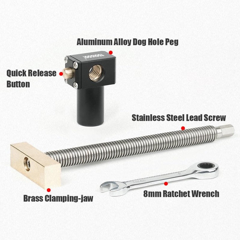 TOOLCOOL Bench Dog Clamp 3/4 Inch Dog Hole Clamps Woodworking