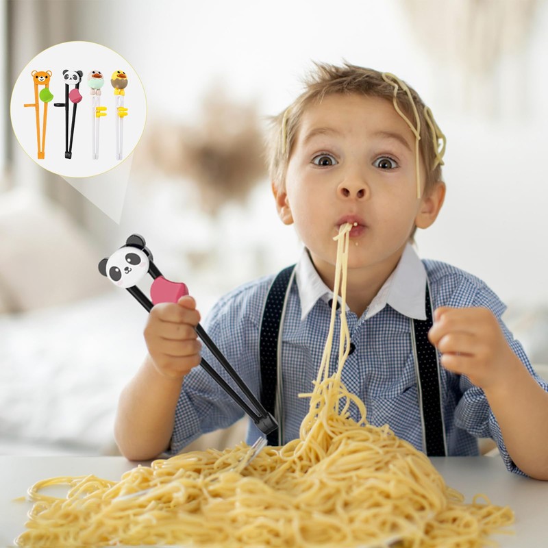 4 Pcs Kids Chopsticks, Chop Sticks, Chopsticks for Kids for