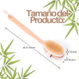 Cepillo Corporal Universo Linea Cerdas Naturales Mango Removible