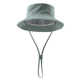 XIAOHAWANG Baby Sun Hat Boys Sun Hat UV Protection Baby Girl Hat Summer Breathable Children's Fishing Hat with Mesh Lining, Green, 1 - 2 years