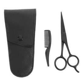 3pcs Stainless Steel Beard Scissors Set Men Grooming Kit Mustache Beard Comb Hair Cutting Tool for Barbershop