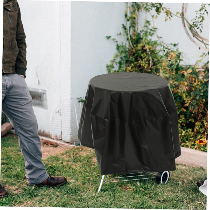 CAXUSD Portable Cover Round Outdoor Protector for Gas Grill and
