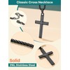 Supcare Men's Cross Necklaces, Stainless Steel Plain Cross Pendant Talisman