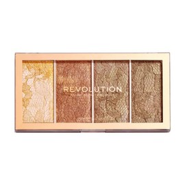 Makeup Revolution, Paleta de resaltadores, resaltador facial, encaje vintage, 0.71 oz