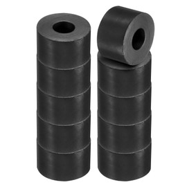 PATIKIL Multi Purpose Rubber Spacer, 10 Pcs 1"OD 0.39"ID 0.6"Thickness Neoprene Round Anti-Vibration Isolation Pads Isolator Rubber Bushings Spacer Washer for HVAC Bolts Car Accessories