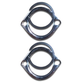 Ultima Exhaust Flange Kit with Retaining Rings for Evolution Big Twin 1984 & Later, and Evolution Sportster 1986 & Later, Also Will Fit Twin Cam Models 1999-Present, 66-290