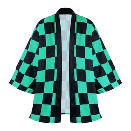 Drofe Anime Robes Tanjiro Cosplay Costume Zenitsu Kimono 3X-Large