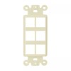 Construct Pro 6-Port Single Gang Keystone Decora Style Insert Strap
