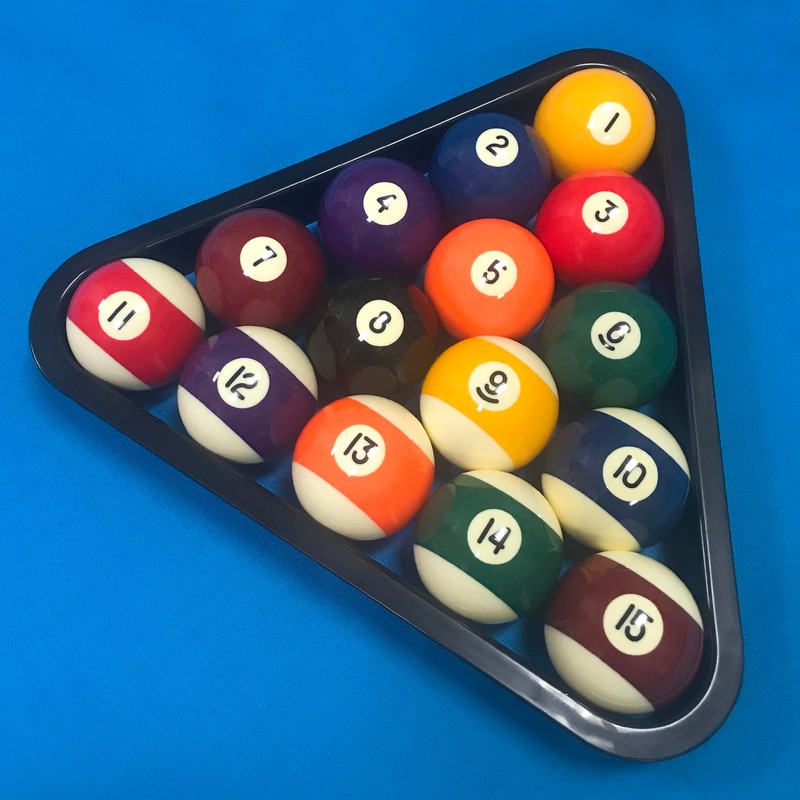 OKKO Billiard Pool Table Plastic 8 Ball Triangle Rack Black